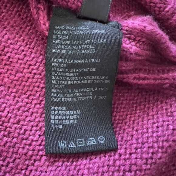 Anthropologie Sweater Size XS Magenta Blair Turtleneck Hi-Lo Hem Wool Blend - Picture 5 of 9